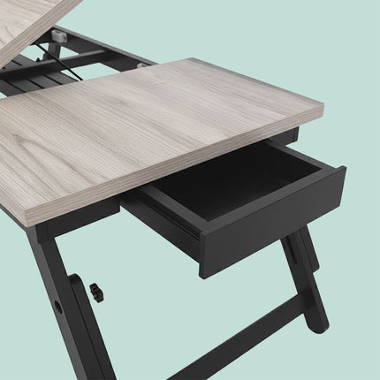 Adjustable Laptop Table with Drawer – Tilting Top