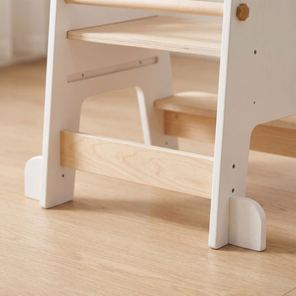 Adjustable Learning Tower with Star Design, White