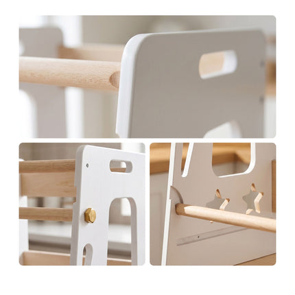 Adjustable Learning Tower with Star Design, White
