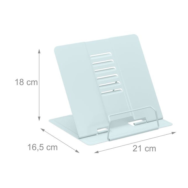 Adjustable Metal Book Stands, Blue/Pink, Set of 2