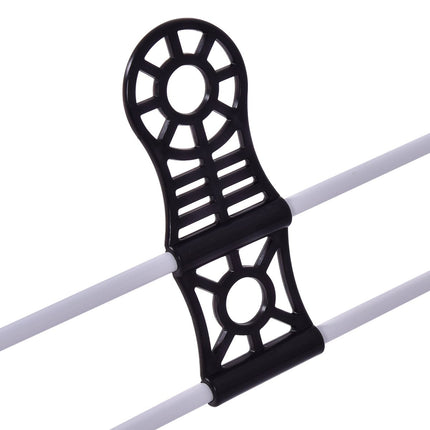 Adjustable Metal Clothes Drying Rack with Shoe Shelves