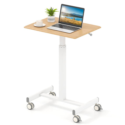 Adjustable Mobile Standing Desk with Gas Spring, 65x48 cm