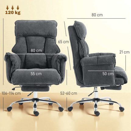 Adjustable Office Chair with Lumbar Support and Footrest