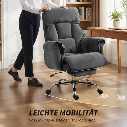 Adjustable Office Chair with Lumbar Support and Footrest