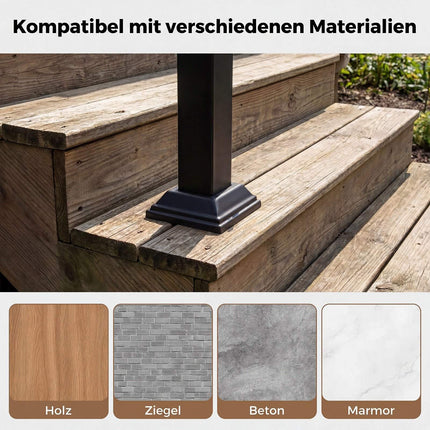 Adjustable Outdoor Handrail for 3/4 Steps, Galvanized Steel