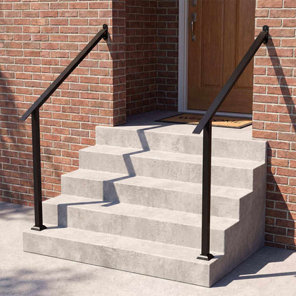 Adjustable Outdoor Handrail for 3/4 Steps, Galvanized Steel