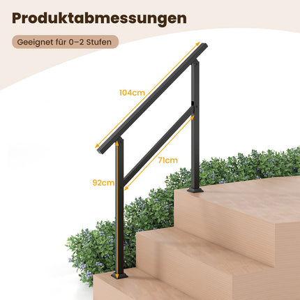 Adjustable Outdoor Stair Handrail, 104 cm, Metal
