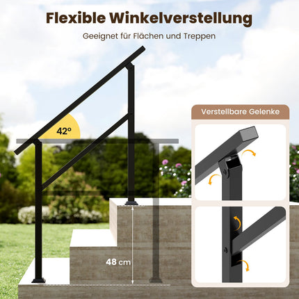 Adjustable Outdoor Stair Handrail, 104 cm, Metal