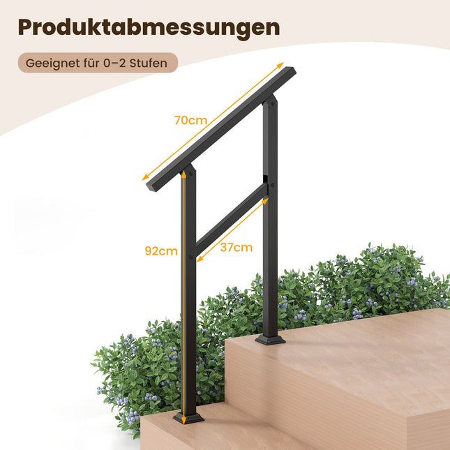 Adjustable Outdoor Stair Handrail, 70cm, Metal, 150kg Capacity