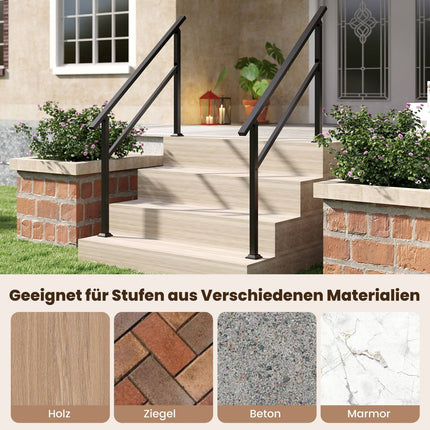 Adjustable Outdoor Stair Handrail, Metal, 150kg Capacity