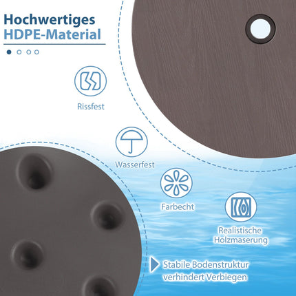 Adjustable Outdoor Umbrella Table with 38-48mm Hole
