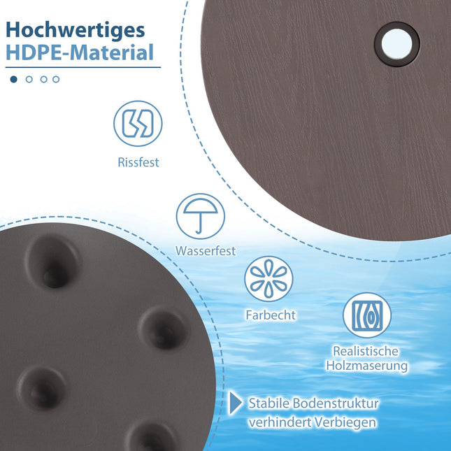 Adjustable Outdoor Umbrella Table with 38-48mm Hole