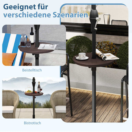 Adjustable Outdoor Umbrella Table with 38-48mm Hole