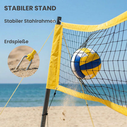Adjustable Outdoor Volleyball Net Set with Carry Bag