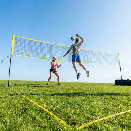 Adjustable Outdoor Volleyball Net Set with Carry Bag