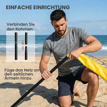Adjustable Outdoor Volleyball Net Set with Carry Bag