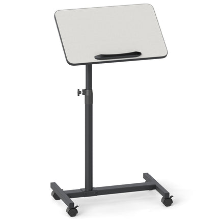 Adjustable Overbed Table with Swivel Top, Grey