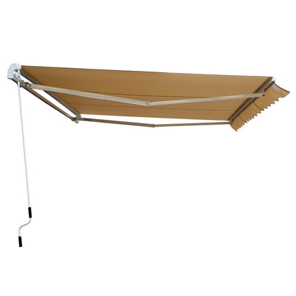 Adjustable Patio Awning, 4.5 x 3m, Beige, with Crank