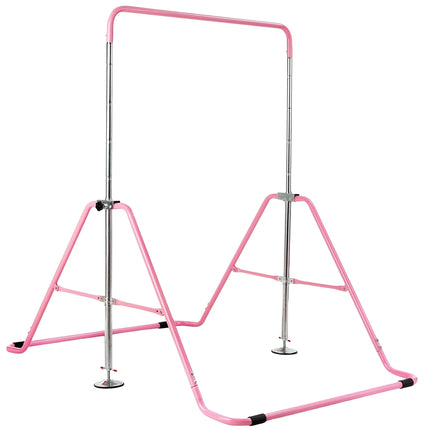 Adjustable Pink Gymnastics Bar for Kids, 90-130 cm