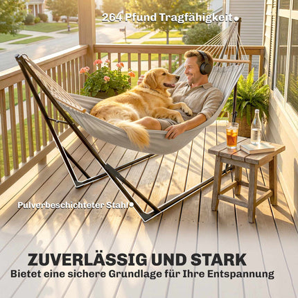 Adjustable Portable Hammock Stand with Carry Bag, Black