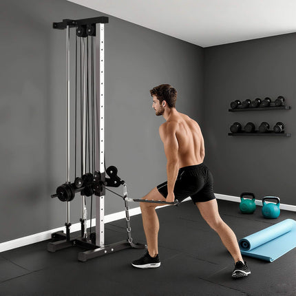 Adjustable Power Station with Dual Pulley, 25-165 cm, Black