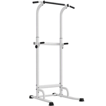 Adjustable Power Tower Dip Station, 176.5-227 cm, 120 kg Capacity