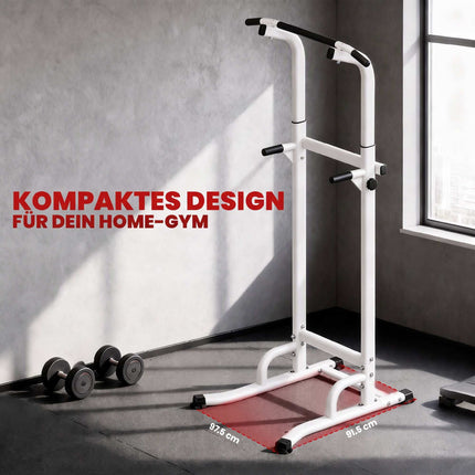 Adjustable Power Tower Dip Station, 176.5-227 cm, 120 kg Capacity