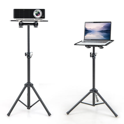 Adjustable Projector Stand with Tilt Tray, Black