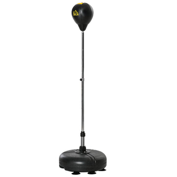 Adjustable Punching Ball Set with Gloves – Black, 133-151 cm