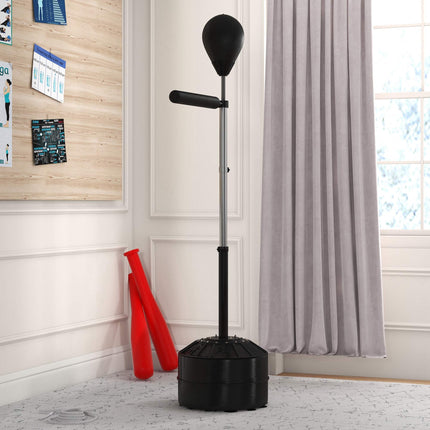 Adjustable Punching Ball with Reflex Bar, Black, 160-205 cm