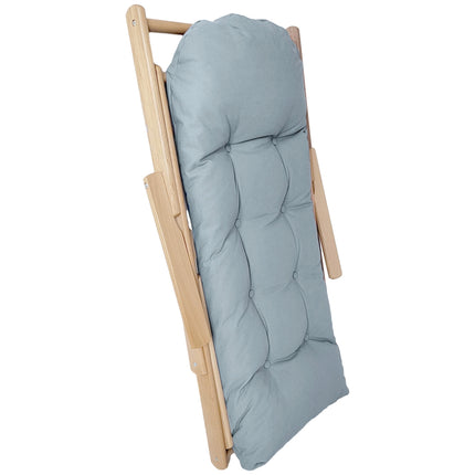 Adjustable Recliner Chair, Beechwood Frame, Light Grey