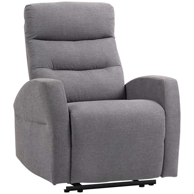 Verstelbare relaxfauteuil met voetensteun, donkergrijze stof