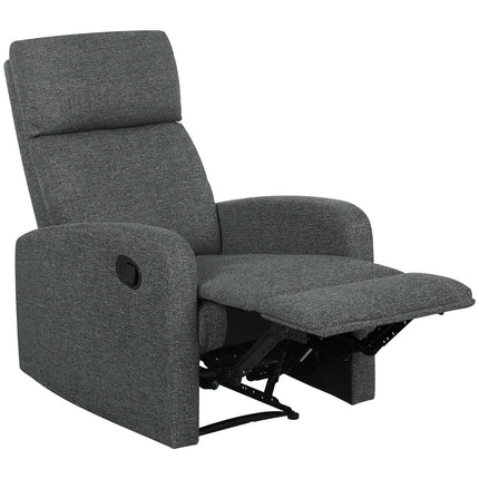 Adjustable Recliner Chair with Footrest, Gray Fabric