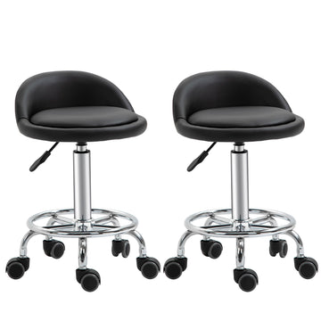 Verstelbare rolkrukken set van 2 met rugleuning, 57-72 cm