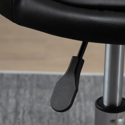Adjustable Rolling Stool Set of 2 With Backrest, 57-72 cm