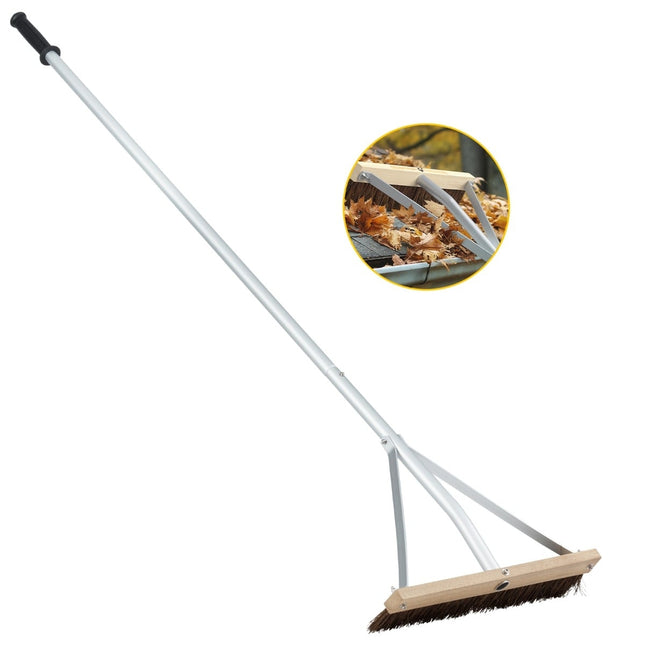 Adjustable Roof Cleaning Tool with 5 Aluminum Extension Poles