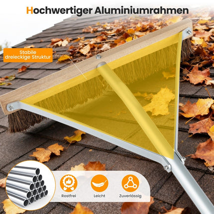 Adjustable Roof Cleaning Tool with 5 Aluminum Extension Poles