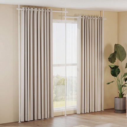 Adjustable Room Divider Curtain Rod, White, 4-10 ft