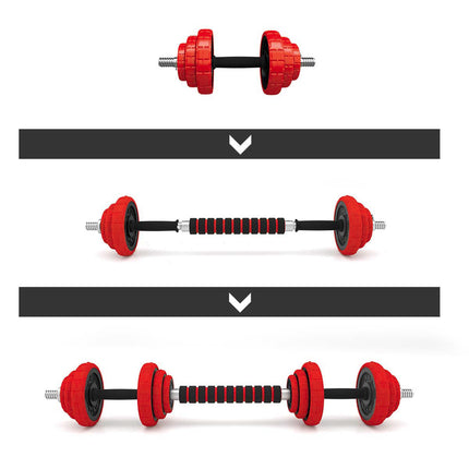Adjustable Rubberized Dumbbells 20kg