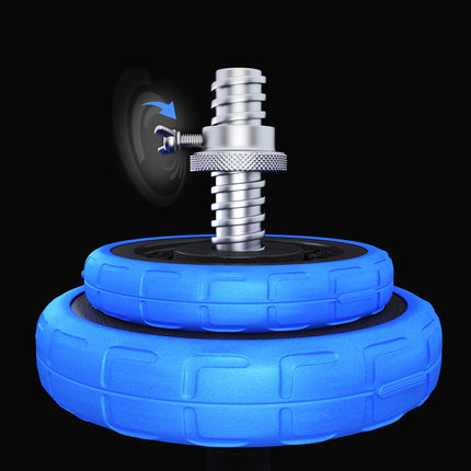 Adjustable Rubberized Dumbbells, 30kg, Bar Included