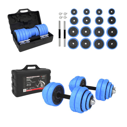 Adjustable Rubberized Dumbbells 30kg