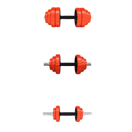 Adjustable Rubberized Dumbbells 30kg Set