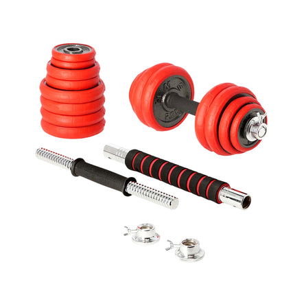 Adjustable Rubberized Dumbbells 30kg Set
