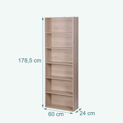 Adjustable Shelf Bookcase – Freestanding Storage Unit