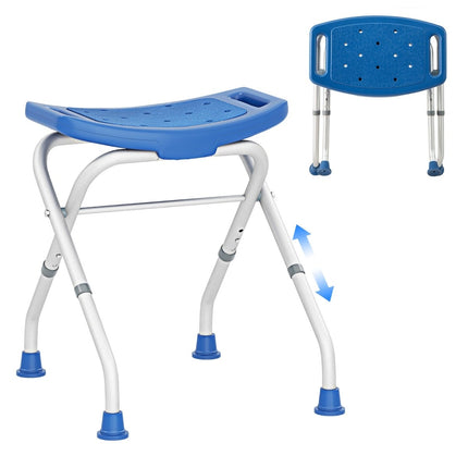 Adjustable Shower Stool, Non-Slip Rubber Feet, 150kg Capacity