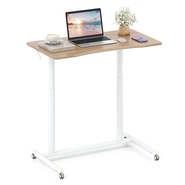 Adjustable Sit-Stand Desk, C-Shape, 70-106 cm, Mobile
