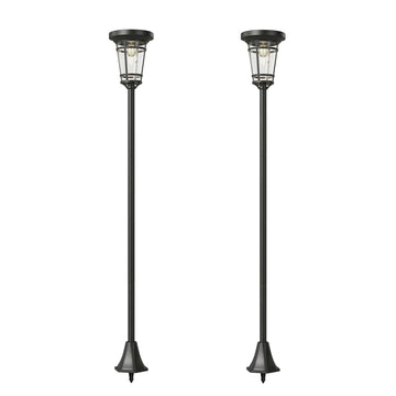 Adjustable Solar Garden Lantern Set, 2 Modes, IP44, 180cm