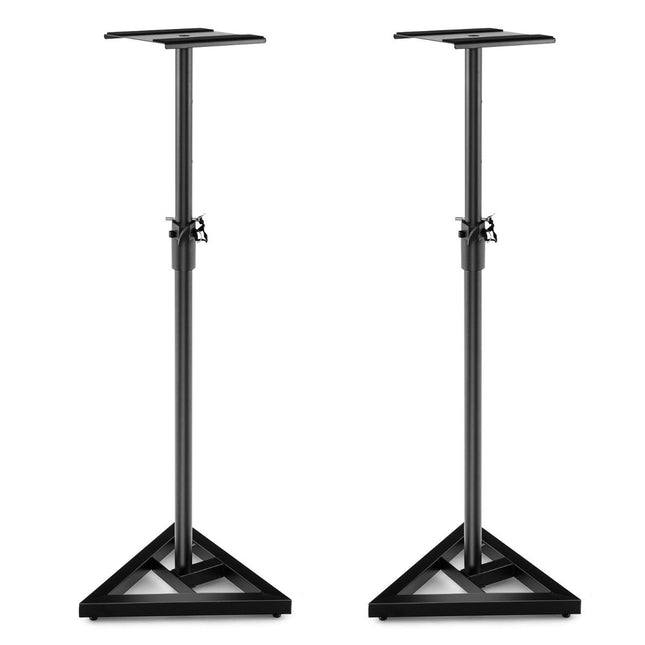 Adjustable Speaker Stands, 97-157cm, 50kg Capacity, Black