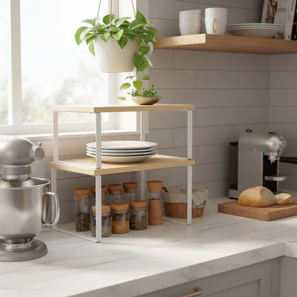 Adjustable Spice Rack Set, MDF & Iron, 2 Sizes