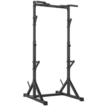 Verstelbaar squatrek met optrekstang, 200 kg, zwart